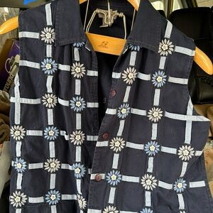 Patchwork Floral Vest size large